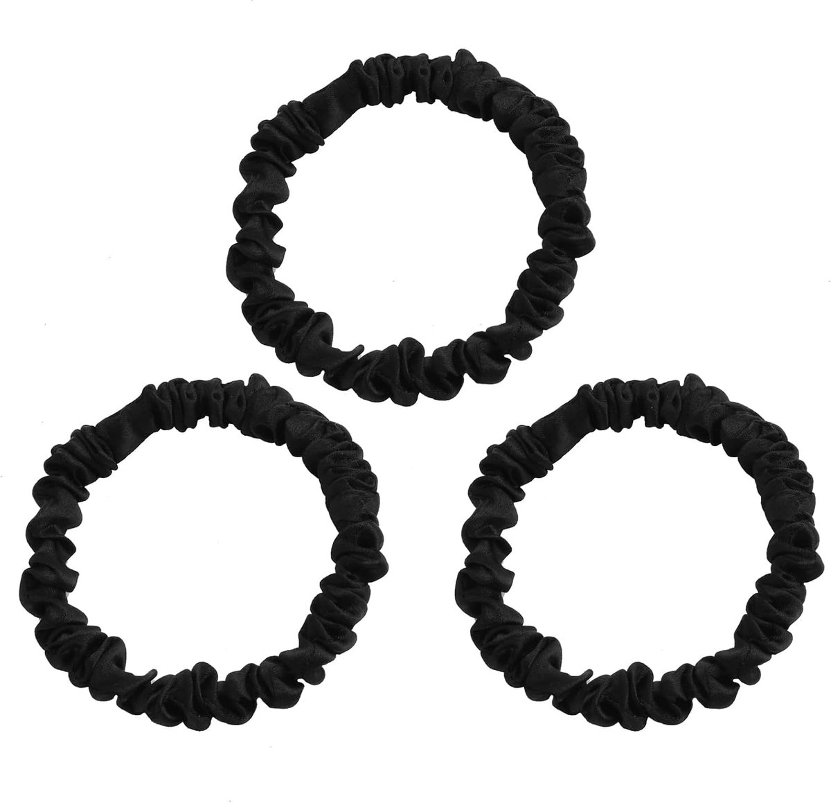 Haarscrunchies 3 stuks - Mulberry zijde - Zacht en soepel - Haarvriendelijk zonder beschadiging - ShopVlot