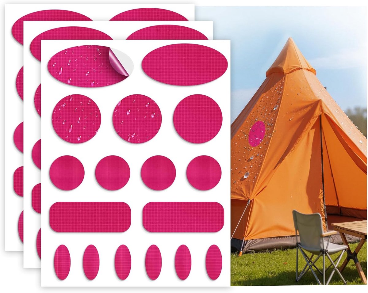 Reparatietape voor jassen - 51 stuks - zelfklevend nylon - ideaal voor het repareren van gaten in kleding - ShopVlot