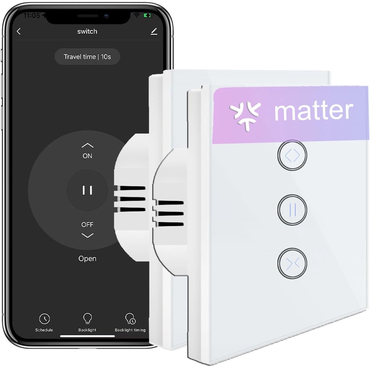 Slimme Shutter Switch - WLAN Rolluik Schakelaar - Timer en Spraakbesturing - ShopVlot