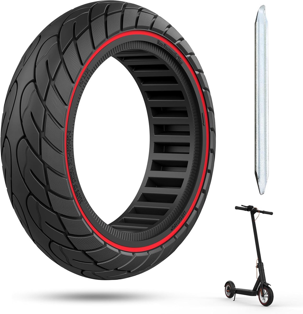 Scooterband 10 x 2.125 Inch - Massief Rubber - Vervangingsband voor Elektrische Scooter - Duurzaam en Onderhoudsvrij - ShopVlot
