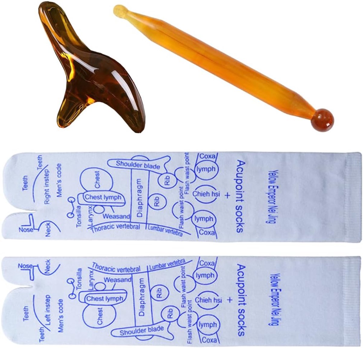 3-delige voetreflexzone-massageset - maat 40-45 - acupressuurkousen - ontspanning voor thuis - ShopVlot