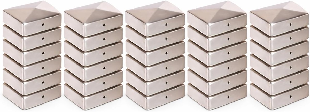 Pfostenkap Pyramid 91 x 91 mm - RVS - Beschermt houten poten - Weerbestendig - ShopVlot