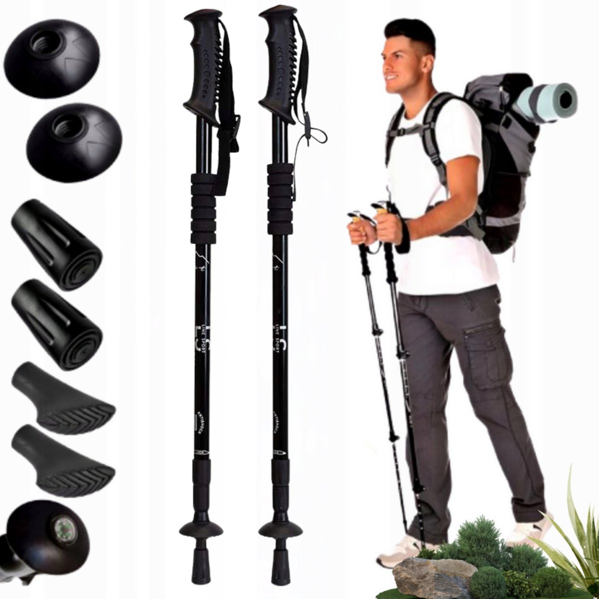Verstelbare Nordic Walking Stokken - Lichtgewicht Aluminium met Anti-Shock