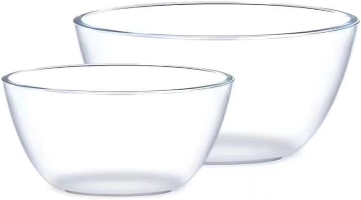 Mengkom glas 3 liter - hittebestendig - perfect voor salades - veilig voor kinderen - ShopVlot