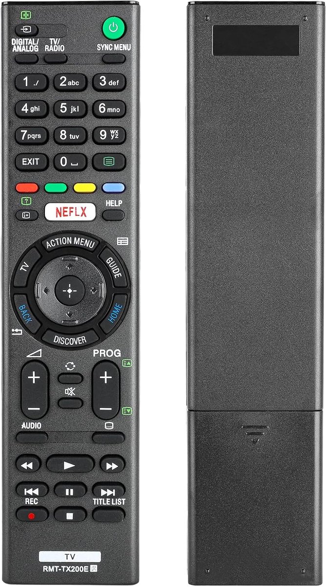 Afstandsbediening RMT-TX200E - Vervangingscontroller - Compatibel met Sony TV modellen - Eenvoudig in gebruik - ShopVlot