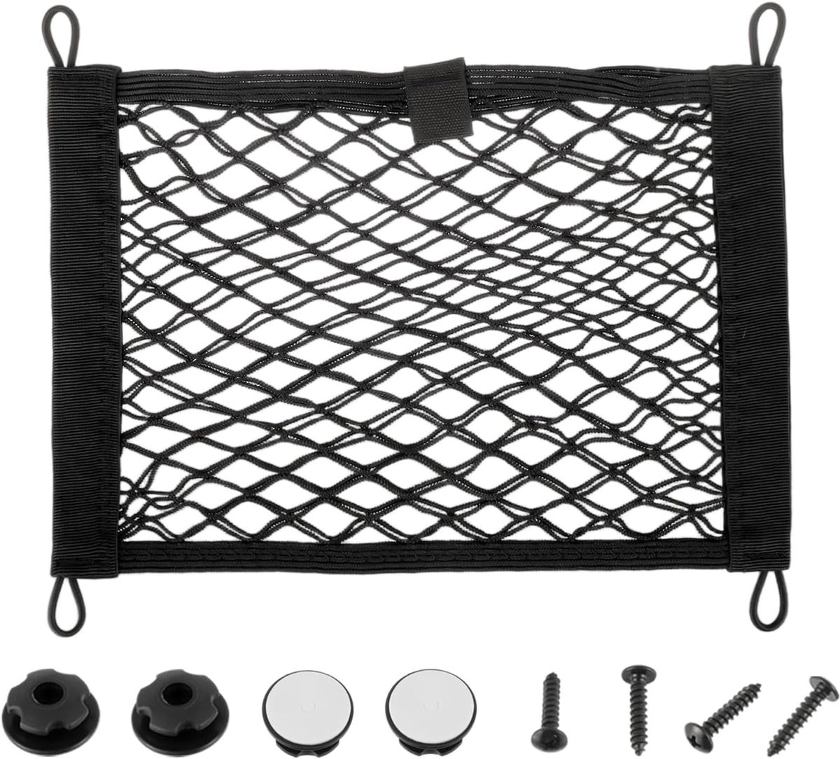 Cargo net 35x25cm - dubbele laag - elastische nylon mesh - veilig en georganiseerd reizen - ShopVlot