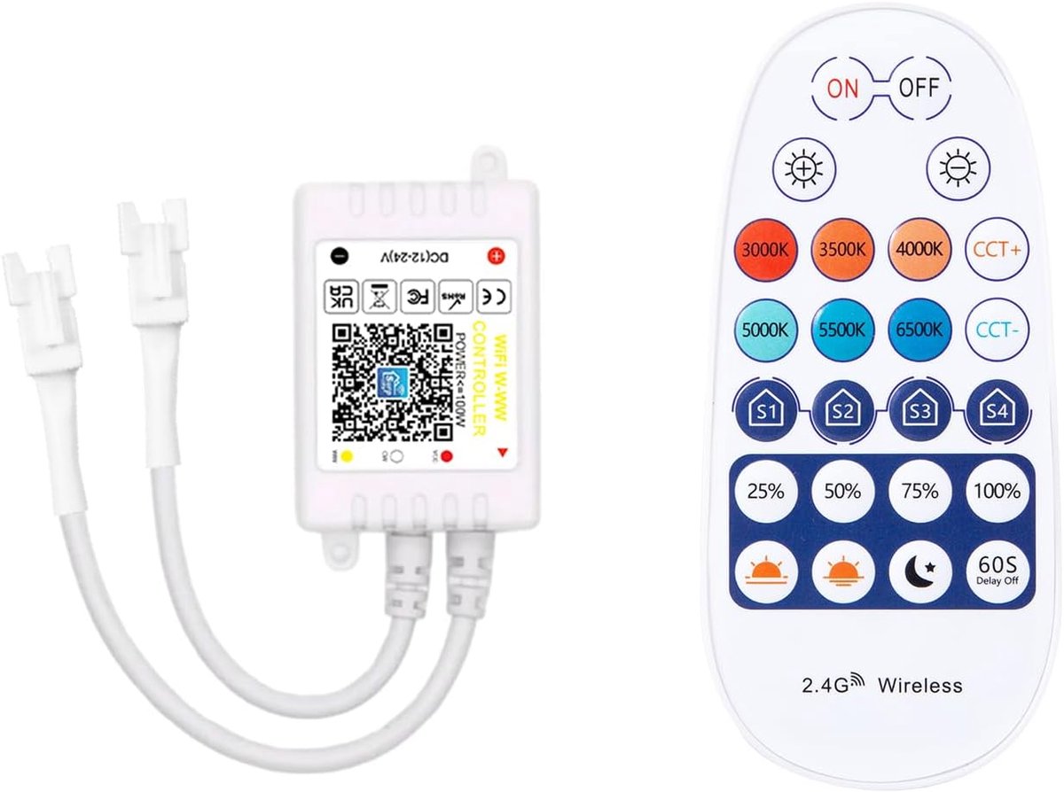 WiFi LED controller 24V - dual port - voor LED strip verlichting - eenvoudig te bedienen - ShopVlot