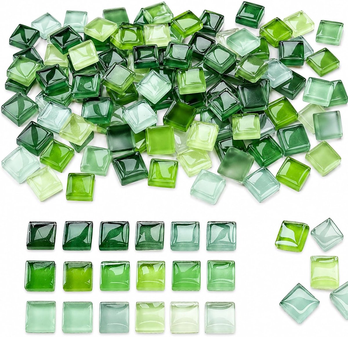Mozaïekstenen 1 kg - 1 x 1 cm glazen tegels - helder en duurzaam - perfect voor kunstprojecten - ShopVlot