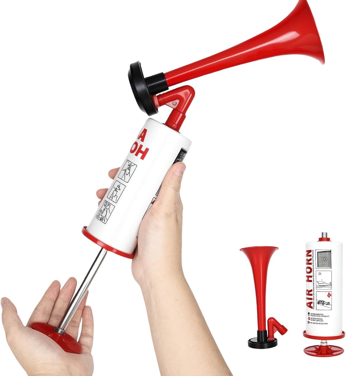 Luchtfluit, 120 dB - Handheld Fanfare Pomp - Compressed Air Horn - Ideaal voor Sportevenementen - ShopVlot