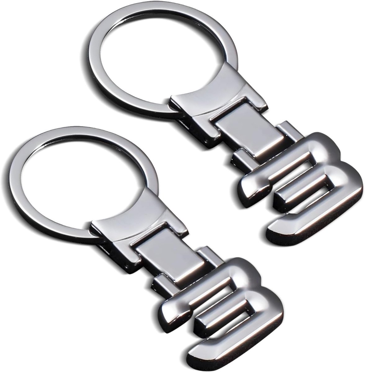 Autosleutelhanger voor BMW 3 Serie - Zwart - Digitale metalen sleutelring - Voor stijlvolle sleutelbeleving - ShopVlot
