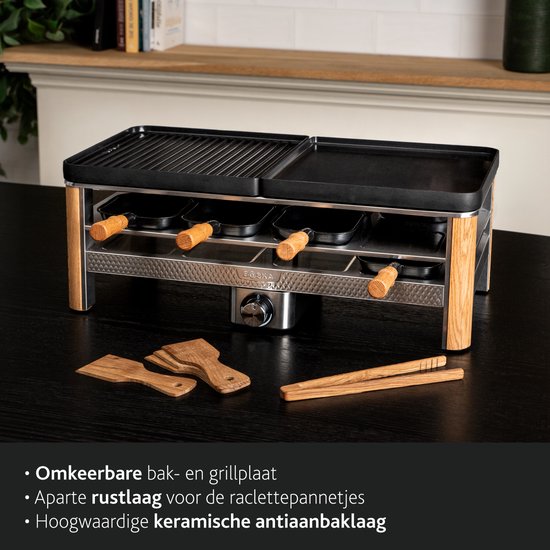 BOSKA Gourmet Pro - Gourmetstel voor 8 Personen - Met 2 Omkeerbare Grillplaten - Rustlaag — afbeelding 2