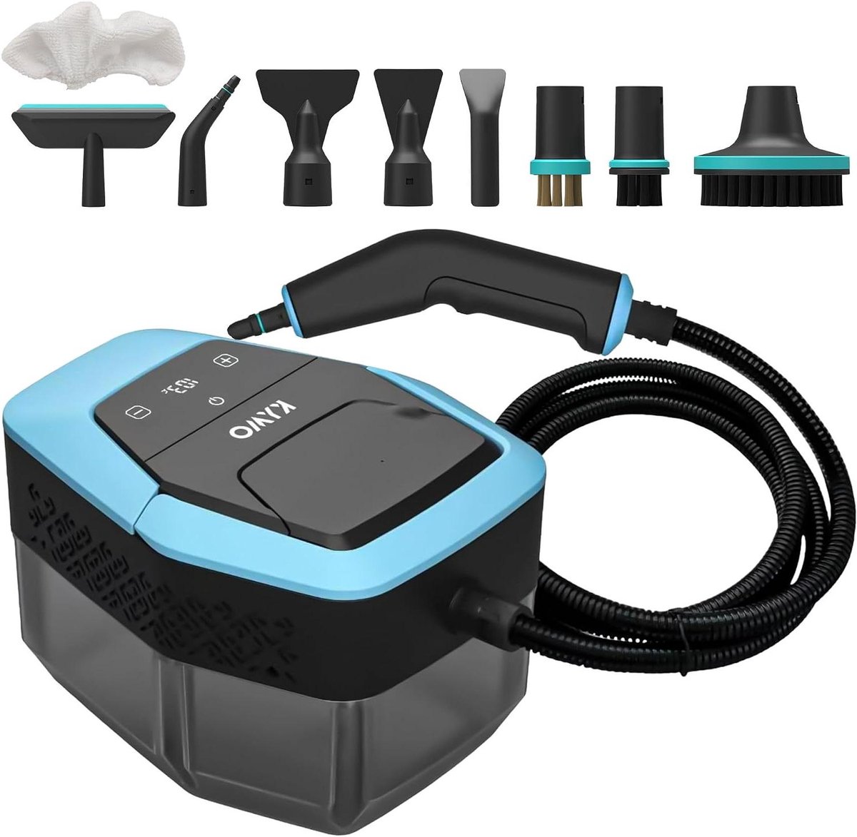 Stoomreiniger Pro - Handstomer Tapijtreiniger - Hygiënisch Schoonmaken - 1500W Krachtige Stoom - 18 liter tank - Zwart Blauw