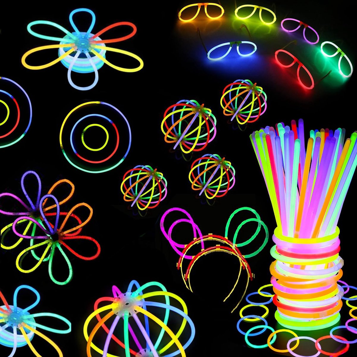 Lichtsticks set van 50 - Neonlicht voor feestjes - Lichtgevend speelgoed - Perfect voor bruiloften en festivals - ShopVlot