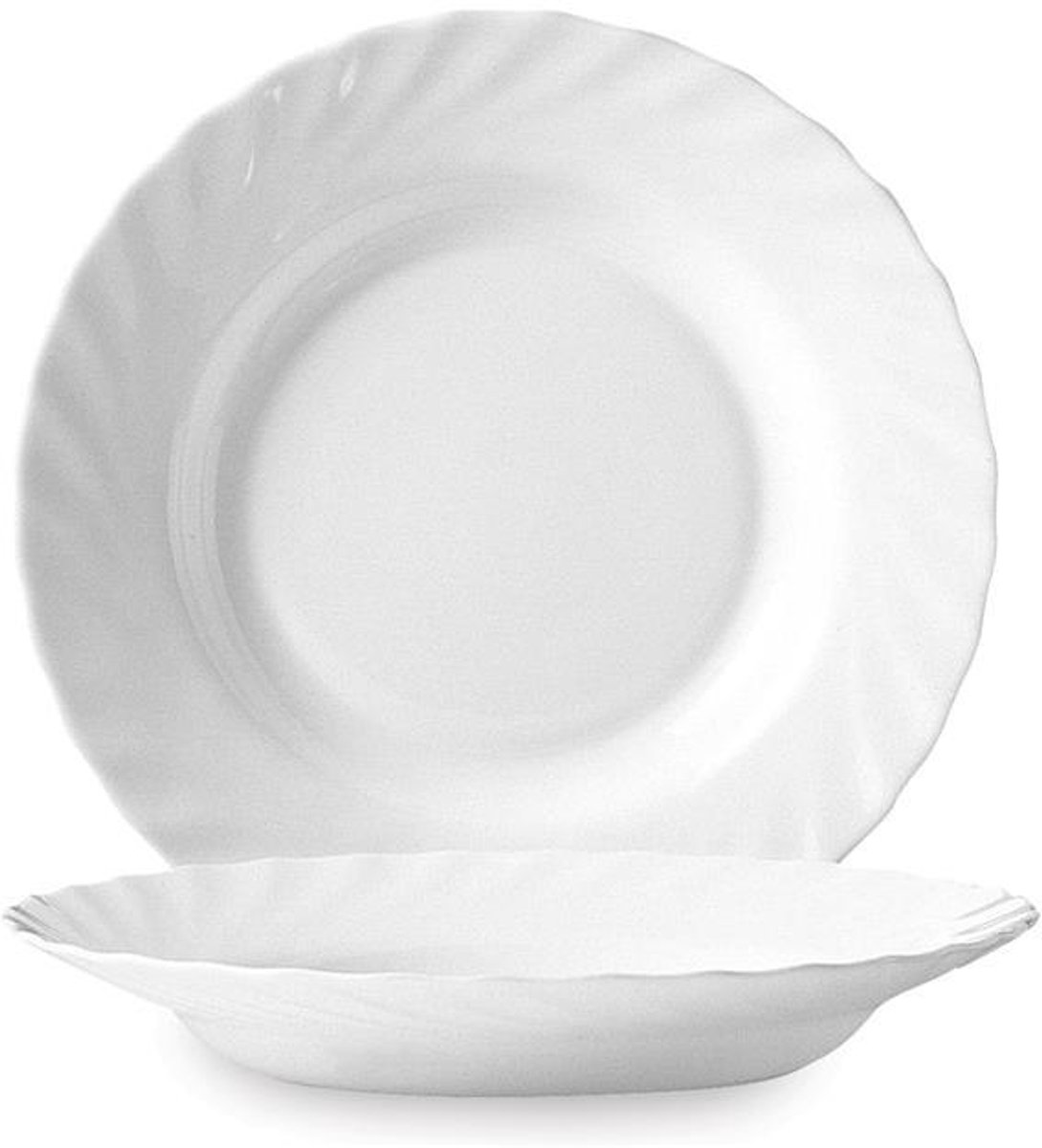 Luminarc Trianon Diep Bord 22,5 cm Wit Glas Vaatwasser Magnetron