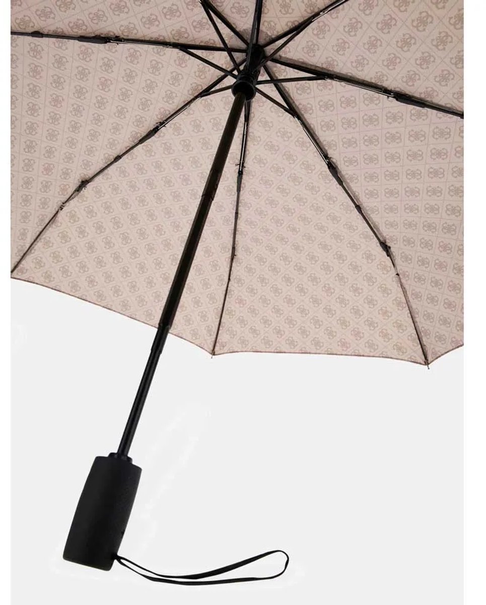 Accessoires Guess Open-Close Umbrella Fashion Wear Vrouwen Beige