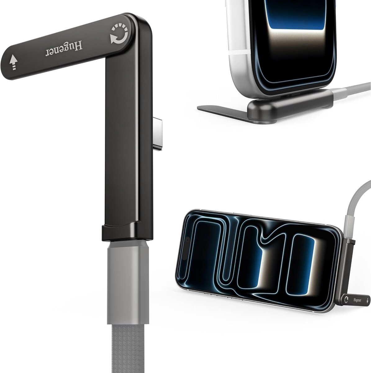 Mobiele telefoon oplaadstandaard 240W - Type C snellader - 360° opvouwbaar ontwerp - Ideaal voor desk en reizen - SnelShoppen