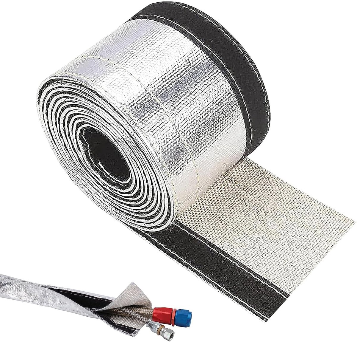 Isolatiebuis van glasvezel 15mm - Aluminium gecoat - Hittebestendig - Bescherming voor kabels - SnelShoppen