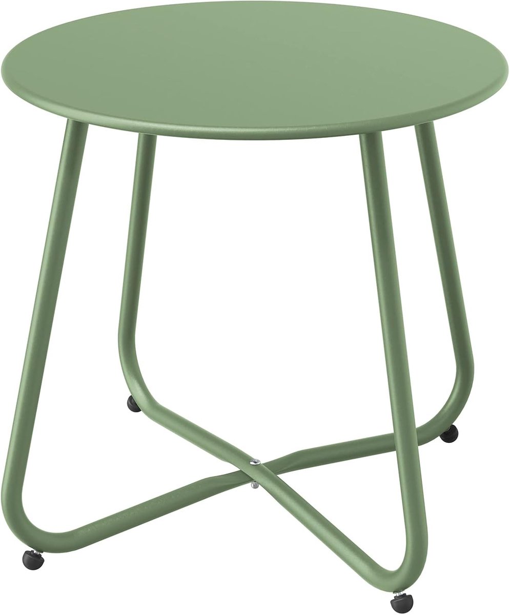 Bijzettafel rond 45 cm - poedercoated staal - lichtgewicht en stabiel - ideaal voor binnen en buiten - SnelShoppen