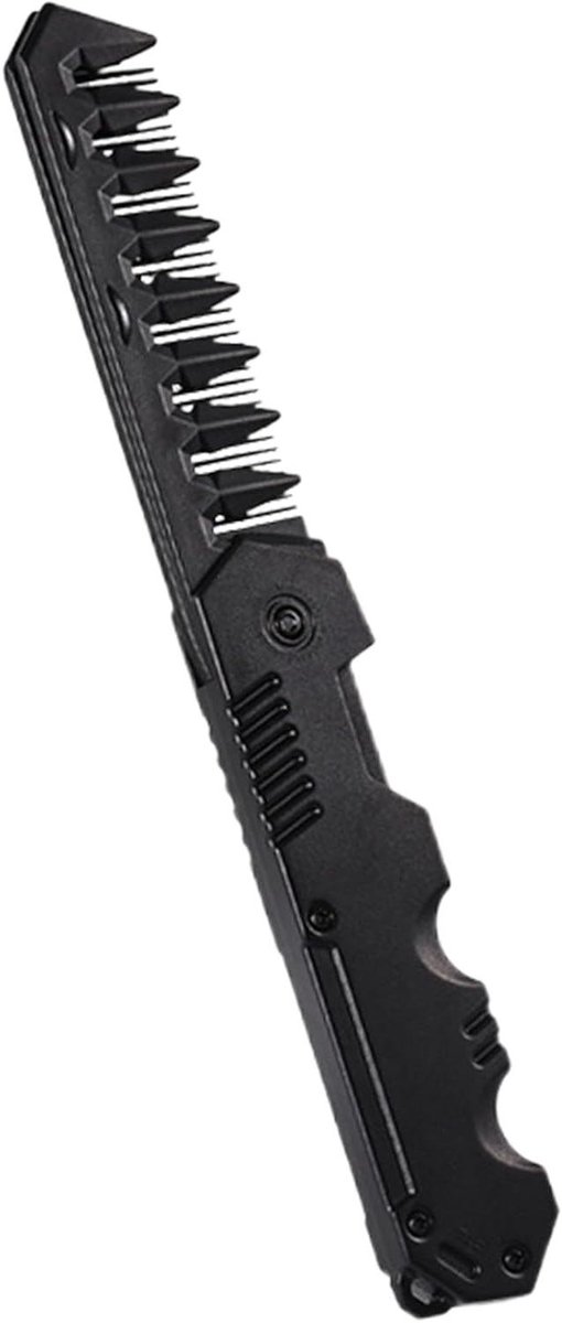 Opvouwbare Baardkam - Reis Kam Styling Tool - Dagelijkse Verzorging - Roestvrij PP Materiaal - 22 cm - Zwart