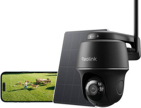 Reolink 2K 5MP Beveiligingscamera, Pan- en kantelfunctie, 360° Kijkhoek, Batterijen Draadloos, Kleuren Nachtzicht, Detectie Persoon/Voertuig, Argus PT met Zonnepaneel van Reolink — afbeelding 5