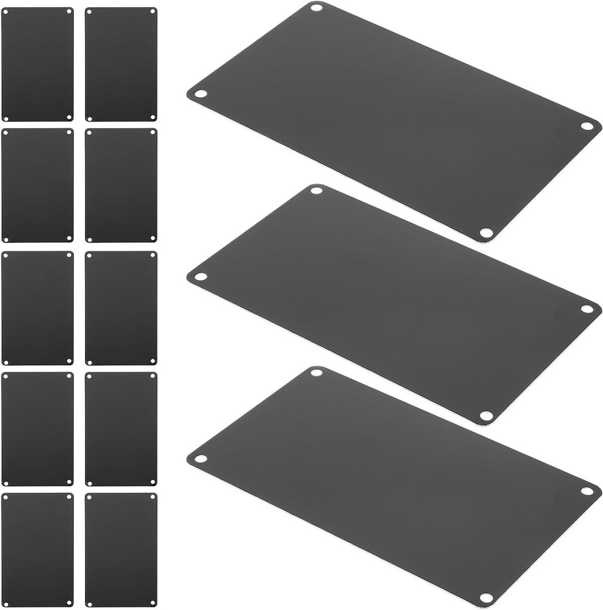 Aluminium Graveerplaten - Naamplaatjes Metalen - Labels Maken - Weerbestendig - 10x5cm - Zwart