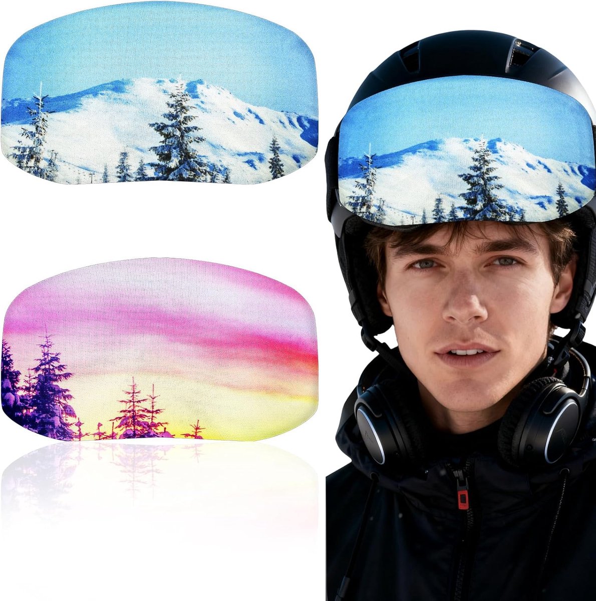 Ski Goggles - 2-pack - Elastisch microvezel beschermhoes - Krasbestendig - Beschermt tegen schade - SnelShoppen