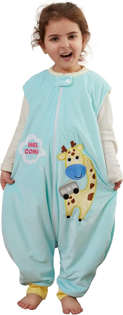 Baby slaapzak met voeten 3-5 jaar - giraffe - comfortabel - ideaal voor een goede nachtrust - SnelShoppen