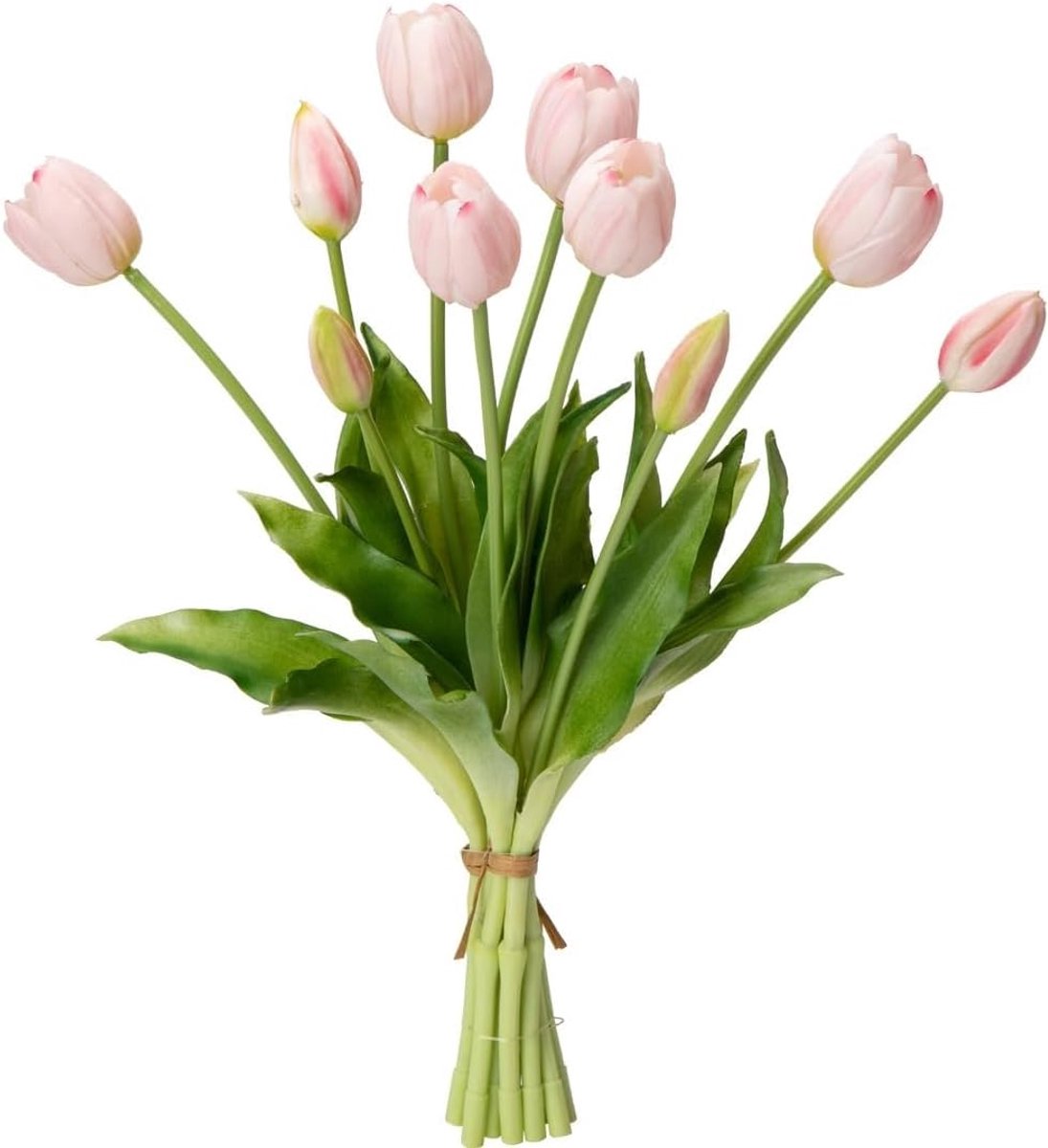 Kunstmatige latex tulpen 40cm - 10 stuks roze - realistische bloemen - perfect voor vaas - SnelShoppen