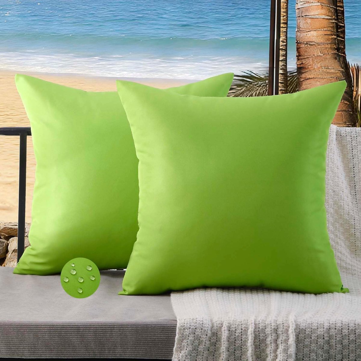 Cushion Covers 45 x 45 cm - Waterproof Polyester - Voor binnen en buiten - Ideaal voor tuin en balkon - SnelShoppen