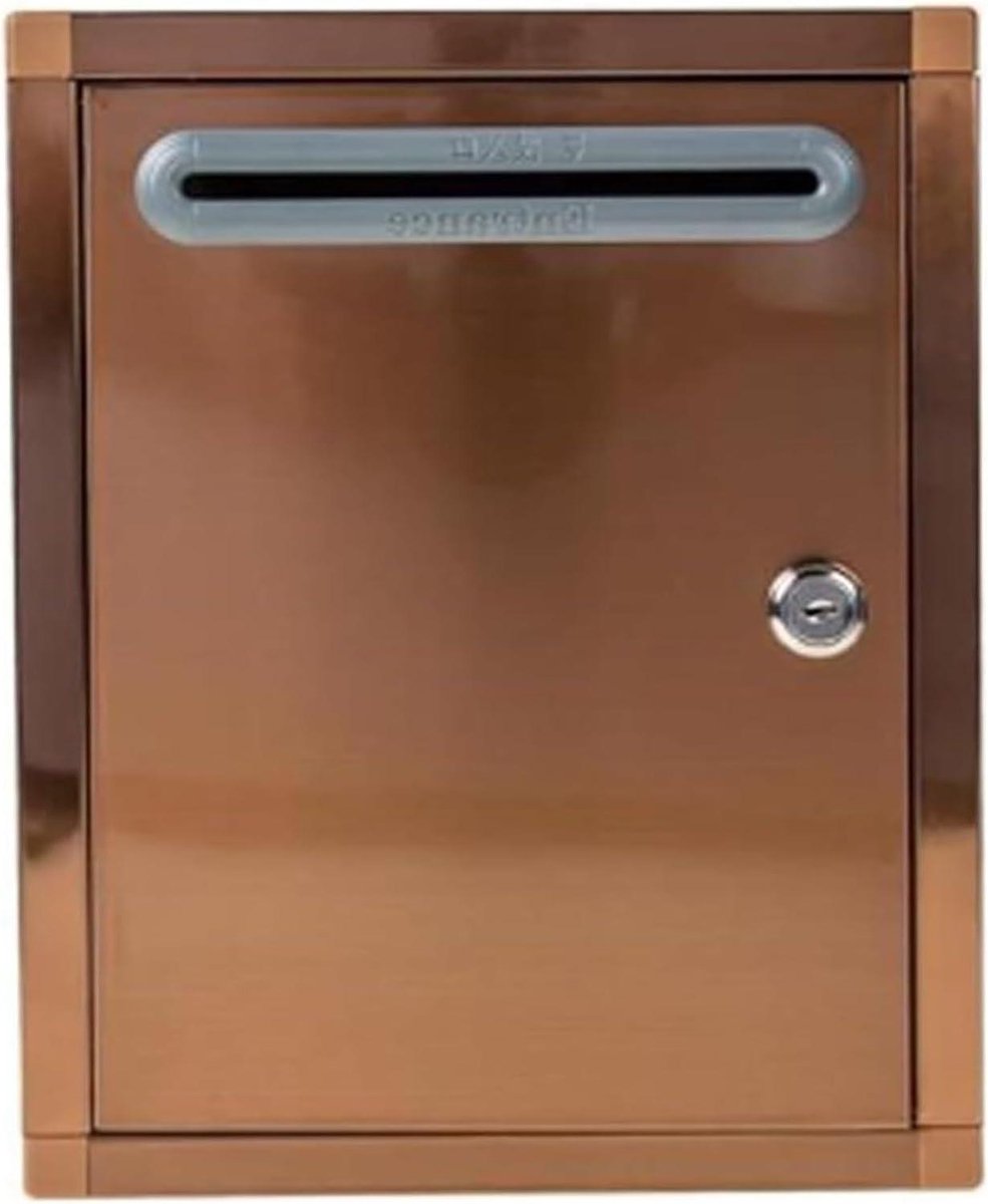 Brievenbus - Postbak Geldkist - Veilig Opslaan - Met Slot - 27 x 21 x 11 cm - Oranje