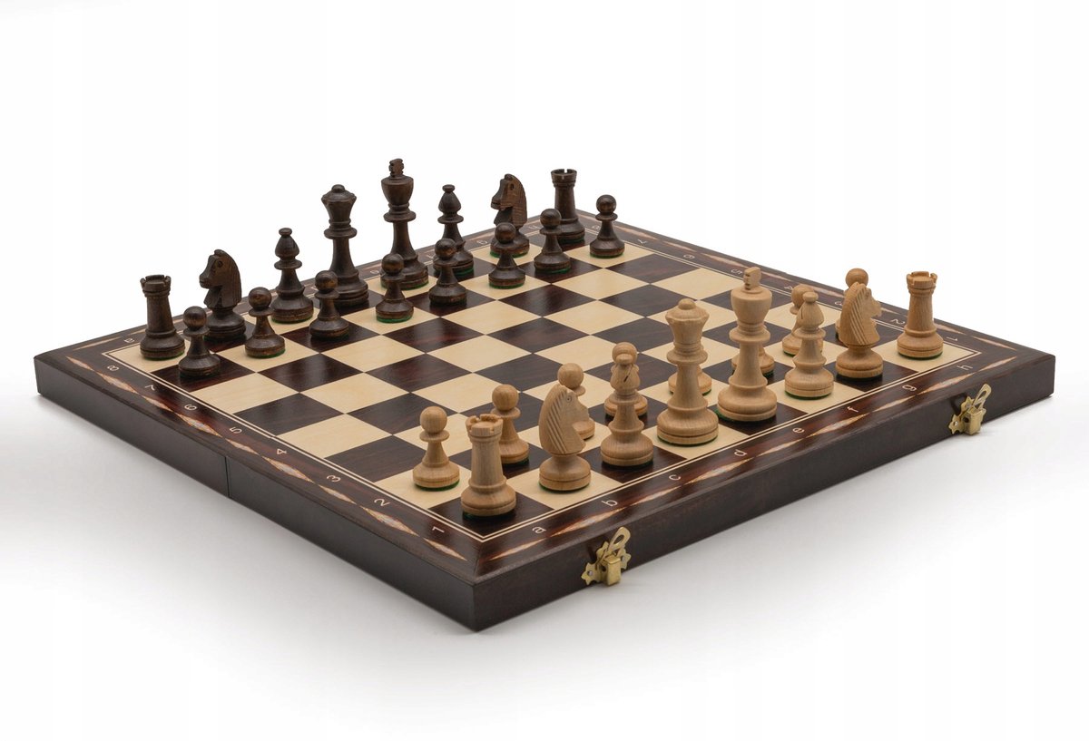 Schaken & Backgammon Intarsia 40cm - Houten Set