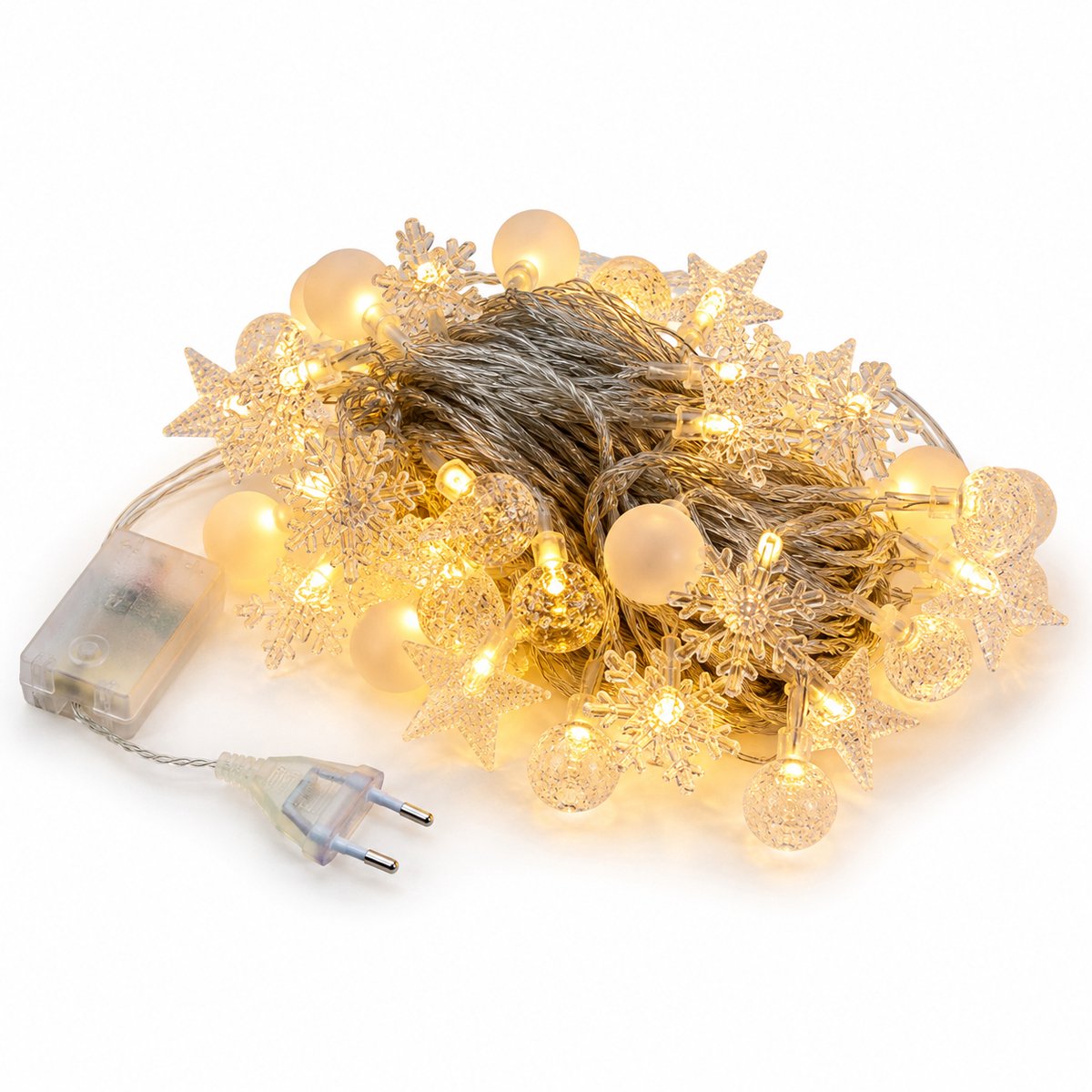 Gloovon® Kerstverlichting Buiten & Binnen - 12m Lichtsnoer met 100 LED's - Warm Wit - Geschikt voor Tuin, Kerst & Balkon - IP54