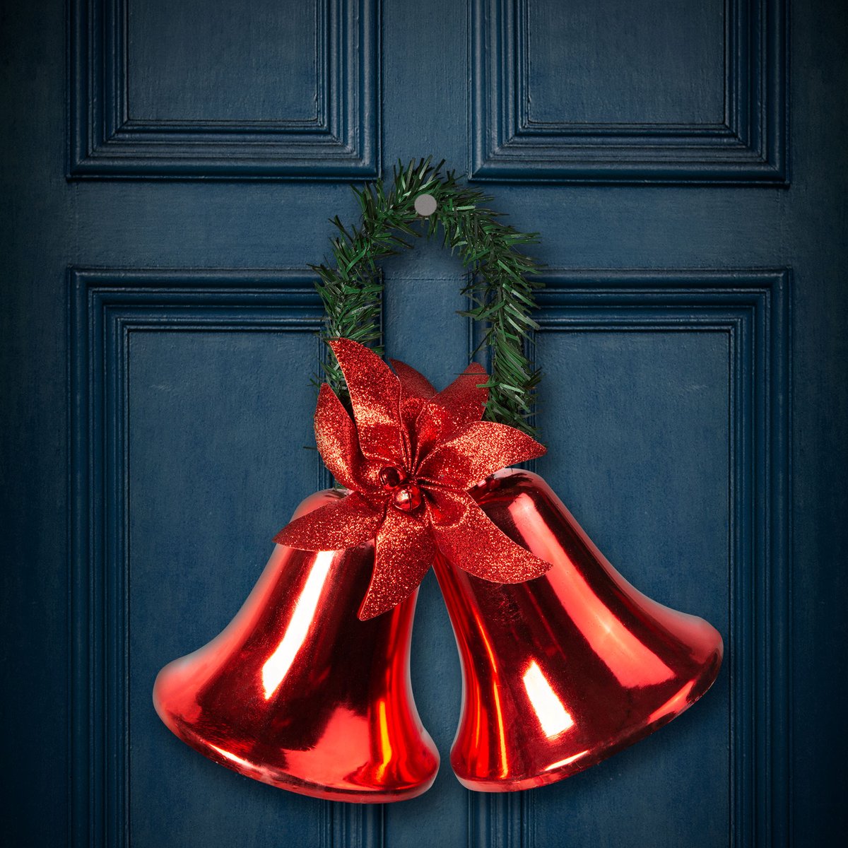 Kerstdecoratie - bel - in rode kleuren 1 Stuks [58609A]