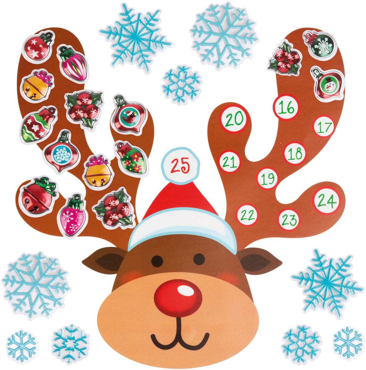 Zelfklevende muursticker Kerstmis - adventskalender 1 Stuks [58635B]