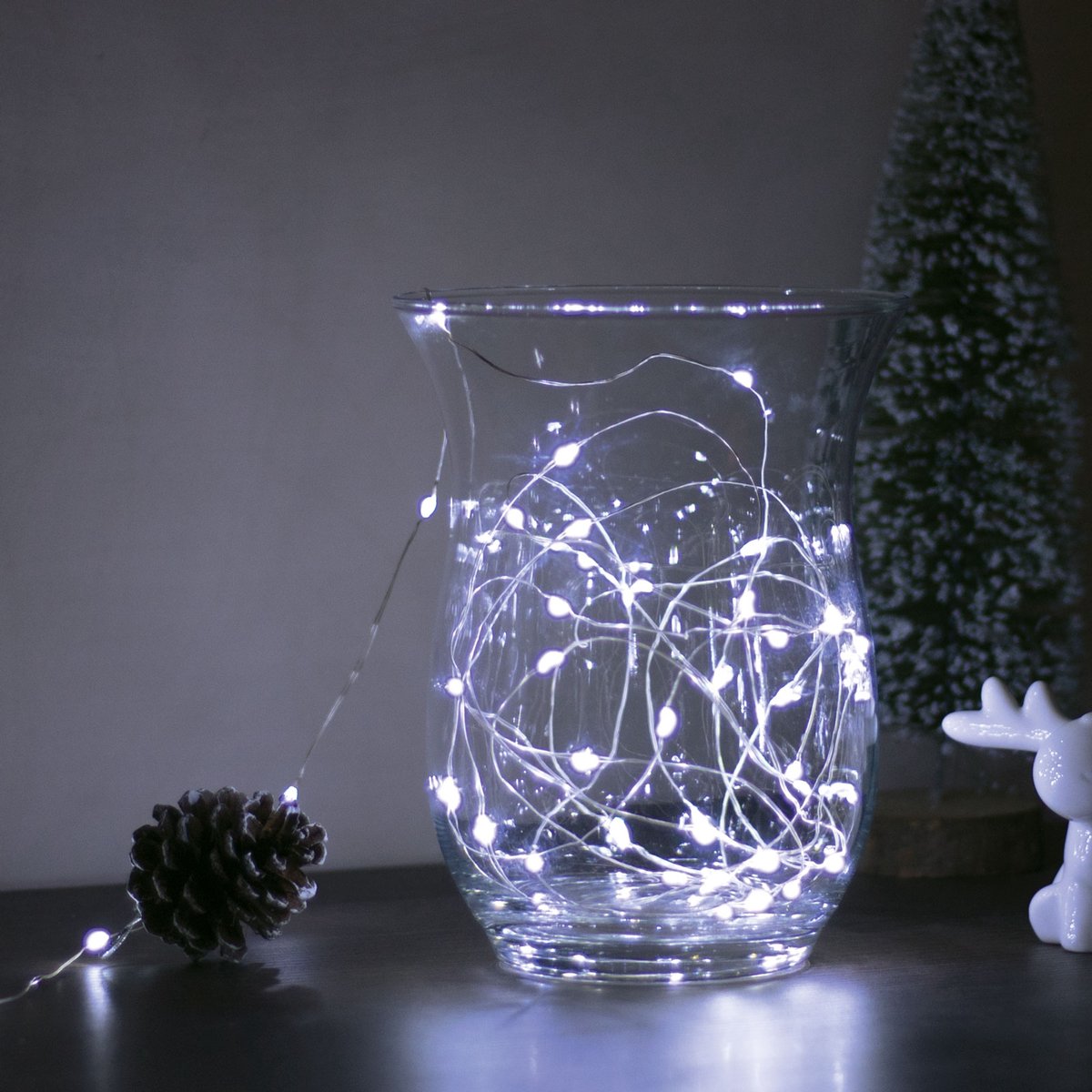 Kerst LED-lichtsnoer - 5 m - 50 LED's - Multicolor - 3 x AA 1 Stuks [58041B]