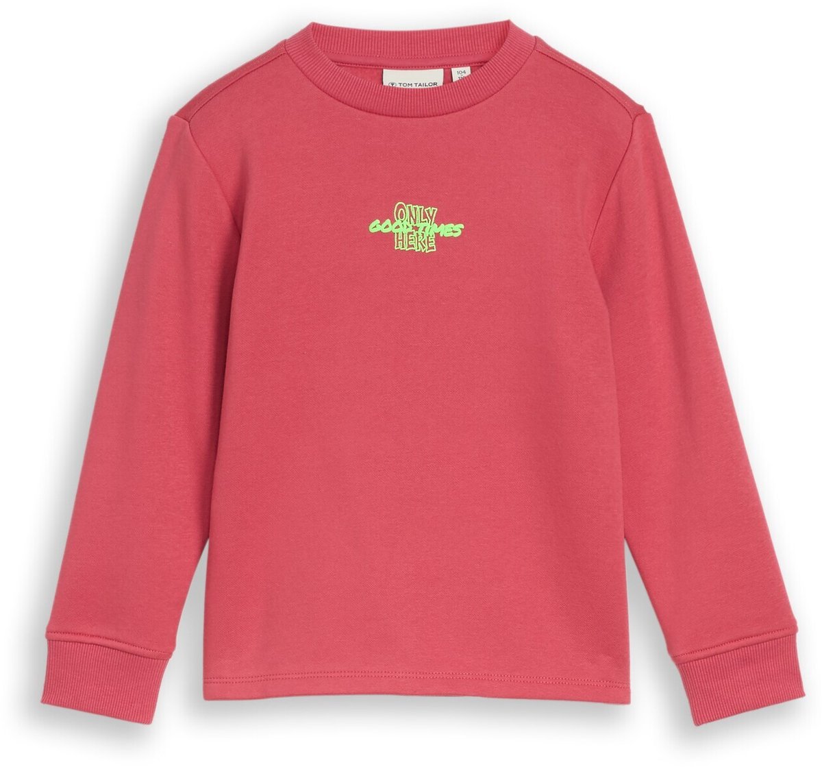 Tom Tailor - Sweatshirt met print - Maat 116/122 - Berry Red