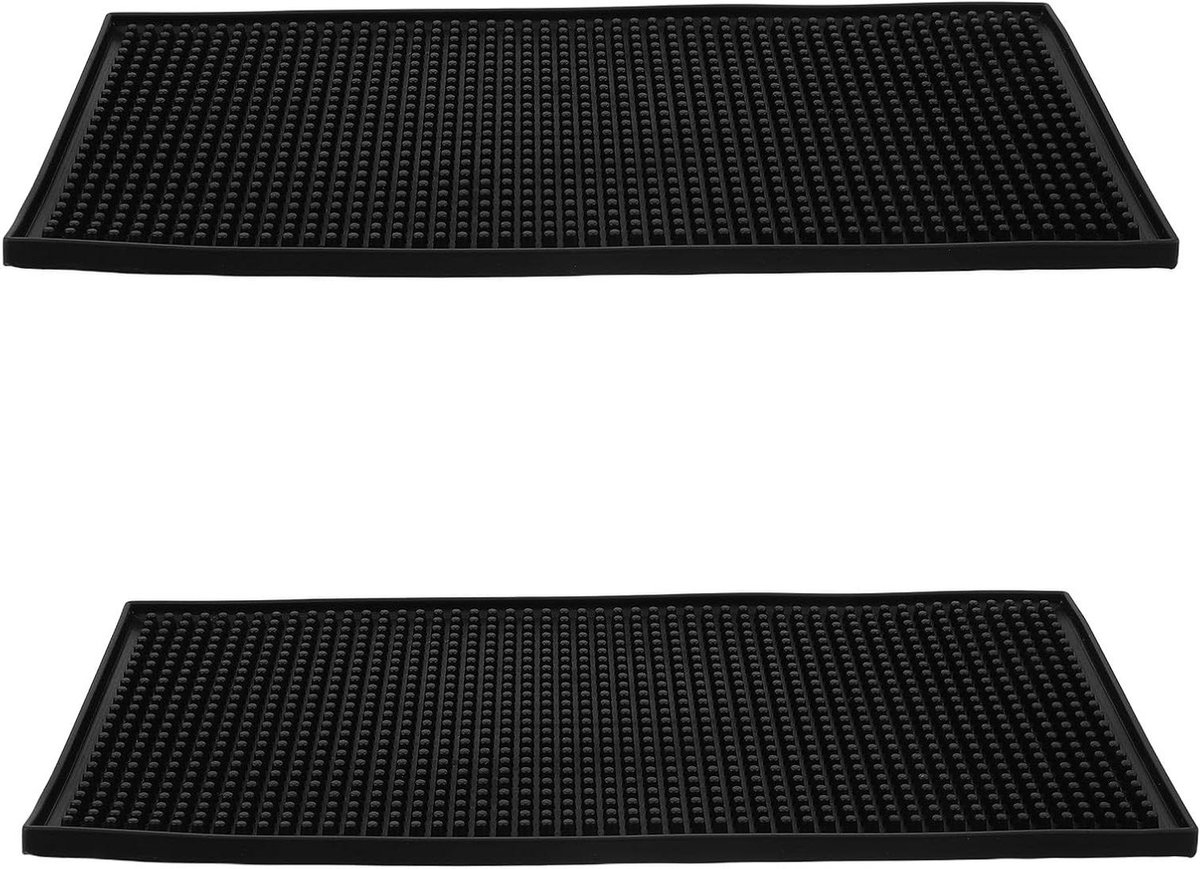 Hittebestendige siliconenmat - Krultanghouder Stylingmat - Haarstyling Beschermen - Antislip Gestructureerd Oppervlak - 30 x 15 cm - Zwart