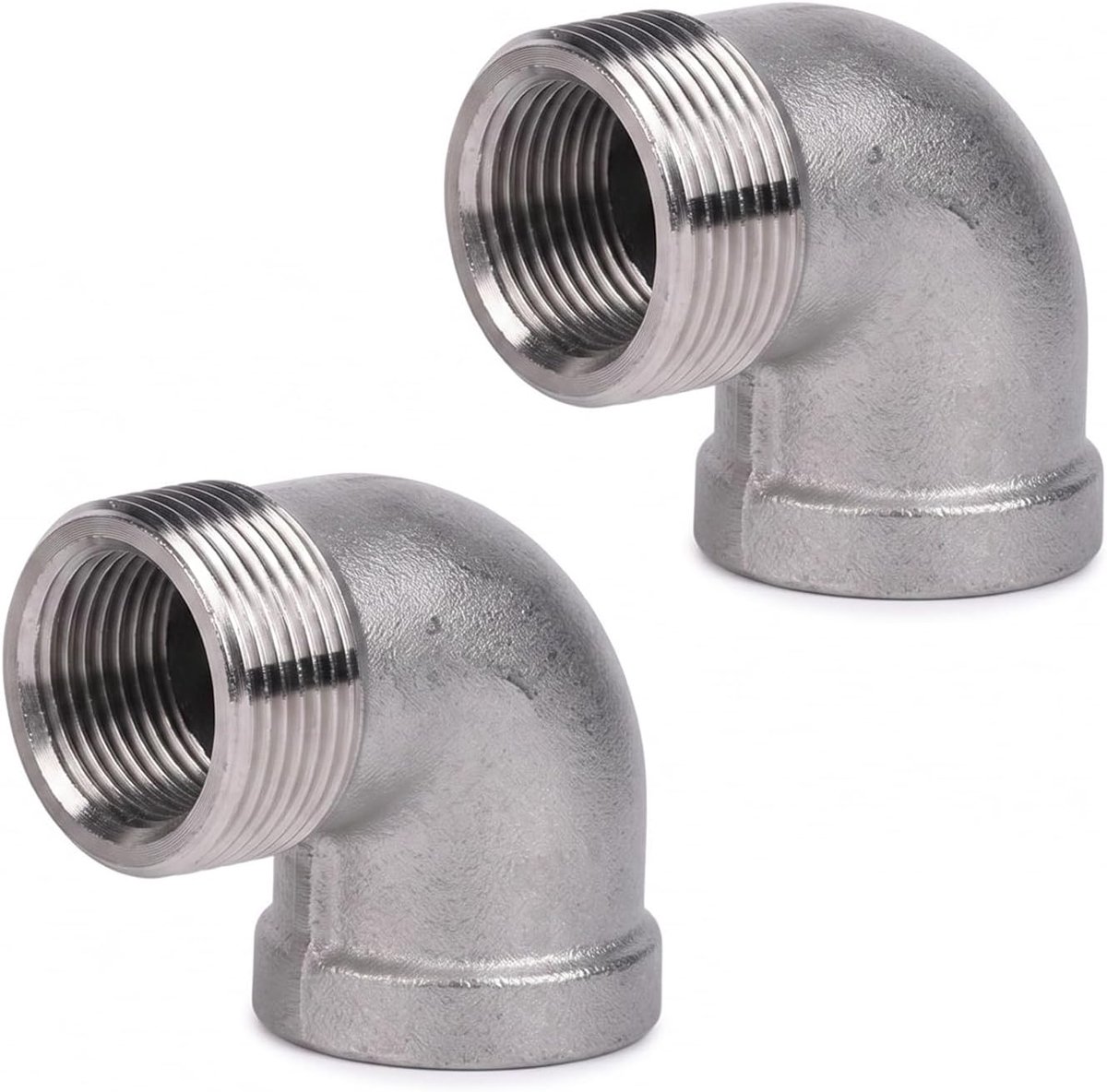 Hoek 90 graden 1 inch - roestvrij staal 304 - schroefverbinding - ideaal voor sanitaire systemen - ShopVlot