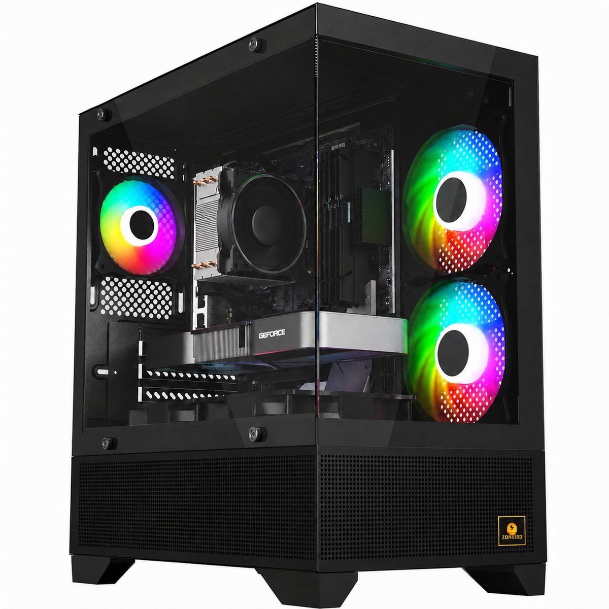 Zonbird Black Eagle Game PC - AMD Ryzen 7 5700X - NVIDIA GeForce RTX 5060 8 GB - 32 GB DDR4 - 1 TB SSD - Windows 11 Pro