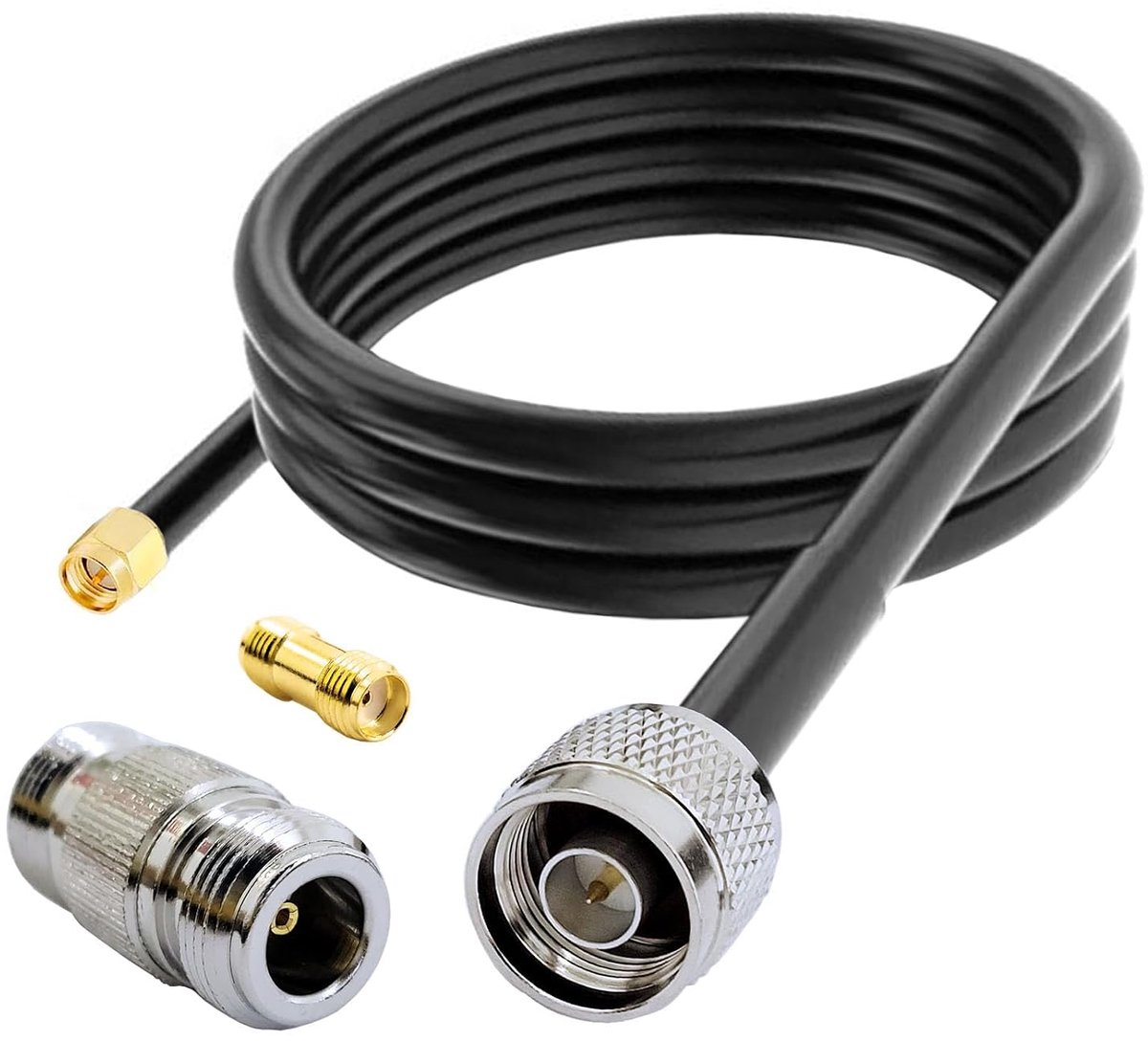 Coaxkabel N naar SMA 3M - RG58 - Met 2 N SMA adapters - Voor 3G 4G 5G LTE toepassingen - ShopVlot