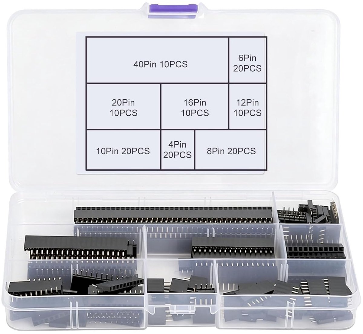 Terminal strip 120pcs - 2.5mm vrouwelijke pin headers - Geschikt voor Arduino en Raspberry Pi - ShopVlot