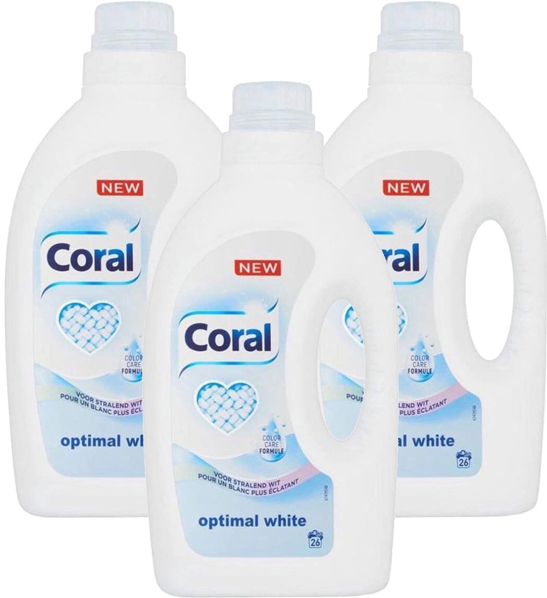 Coral Optimal White - Multipack - Wasmiddel - 3510ml (3x1170) - 78 (3x26) Wasbeurten