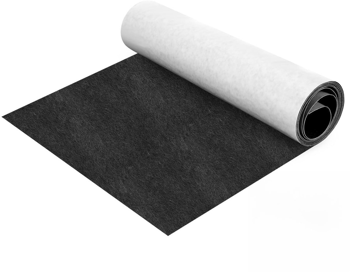 Zelfklevende viltstof 1 mm 40 x 250 cm - grafietkleur - sterke hechting - ideaal voor camperbekleding - ShopVlot