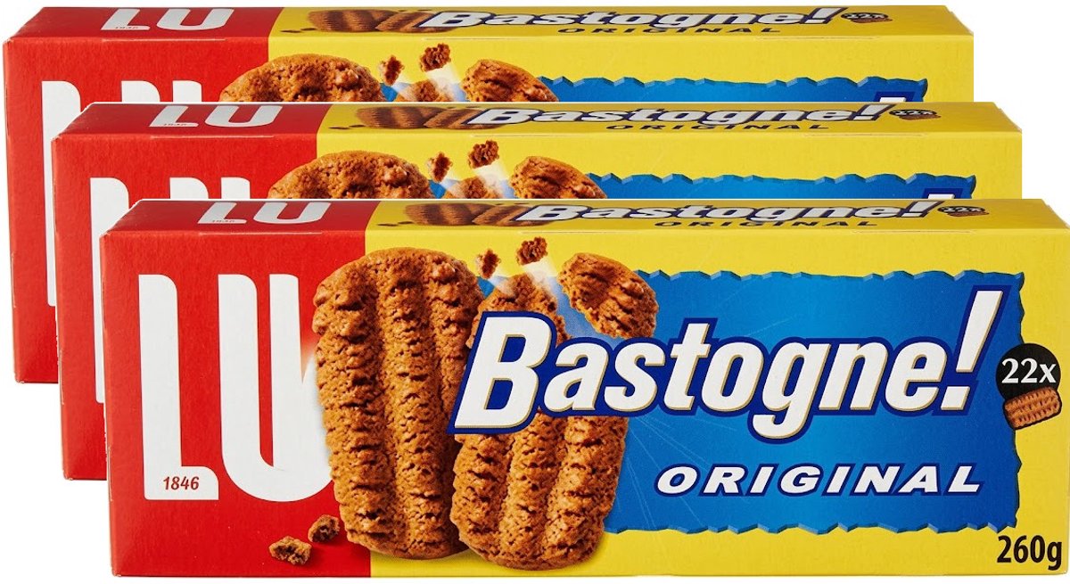 LU Bastogne! Original - Multipack - Biscuits - 780g (3x260g) - 66 (3x22) Stuks