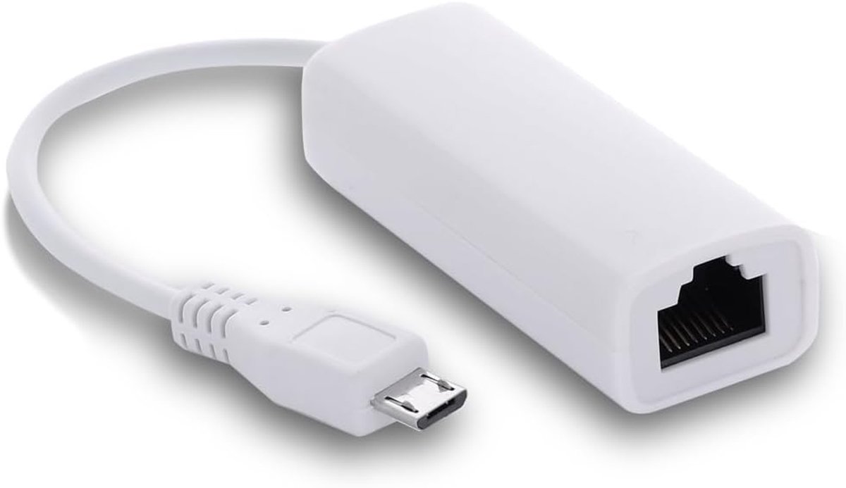 Adapter Micro USB naar Ethernet RJ45 - 10/100Mb netwerkaart - Compact ontwerp - Eenvoudig te gebruiken - ShopVlot