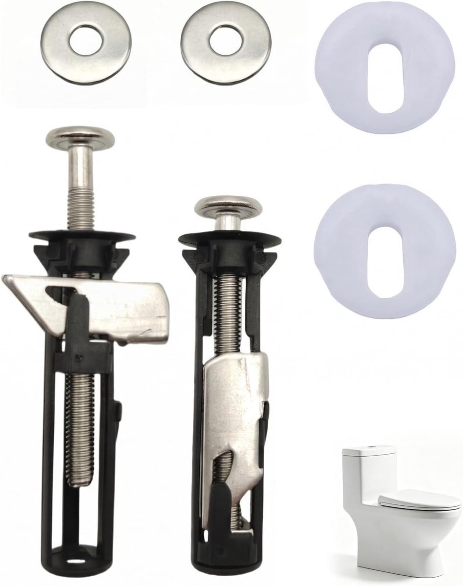 Bevestigingsbouten wc-bril - 1 stuk 18 mm en 28 mm - roestvrij staal - duurzame stabiliteit - ShopVlot