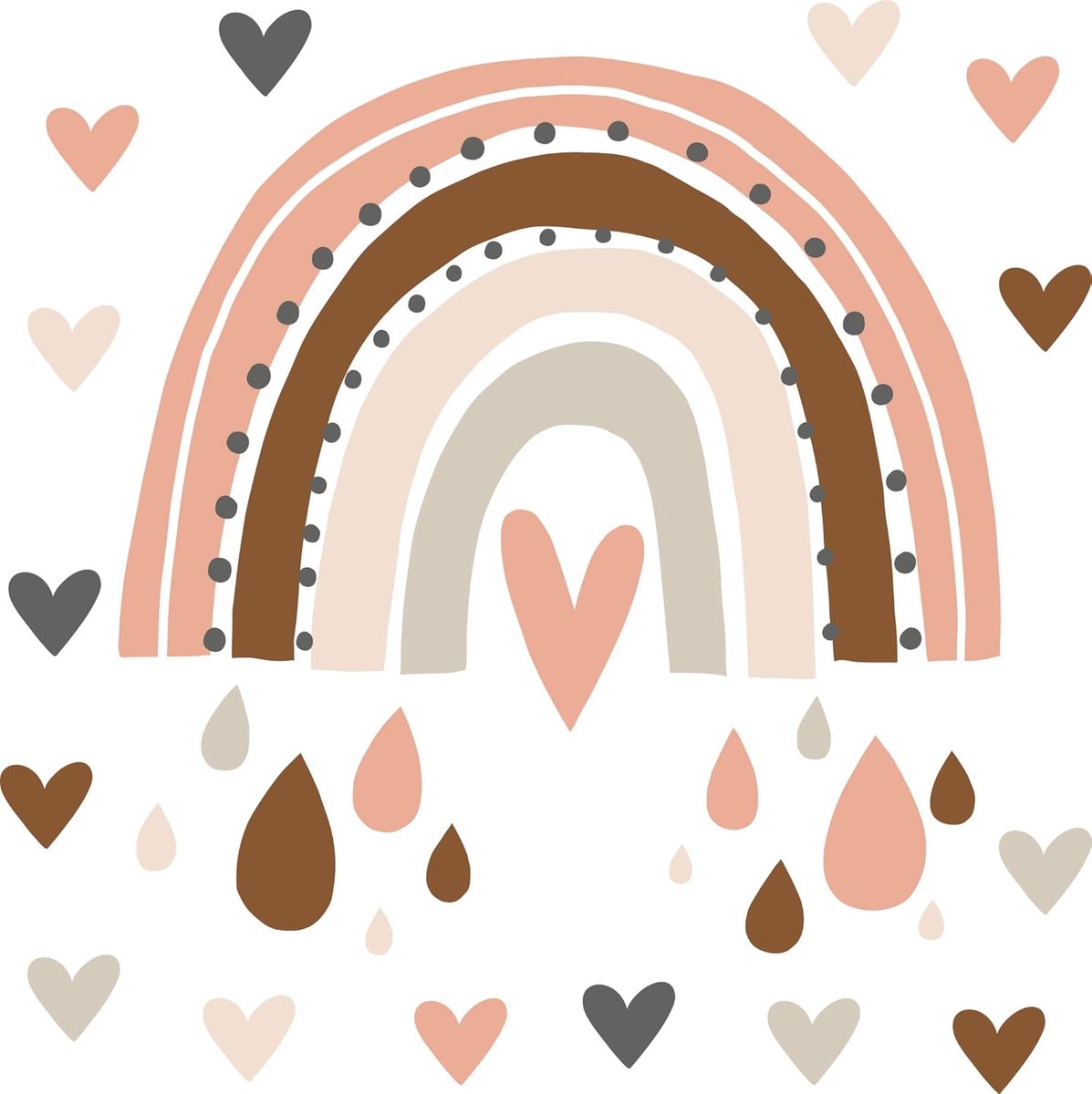 Muursticker kinderkamer - Pandawal regenboog - Wanddecoratie voor jongens en meisjes - Creëer een speelse sfeer - ShopVlot