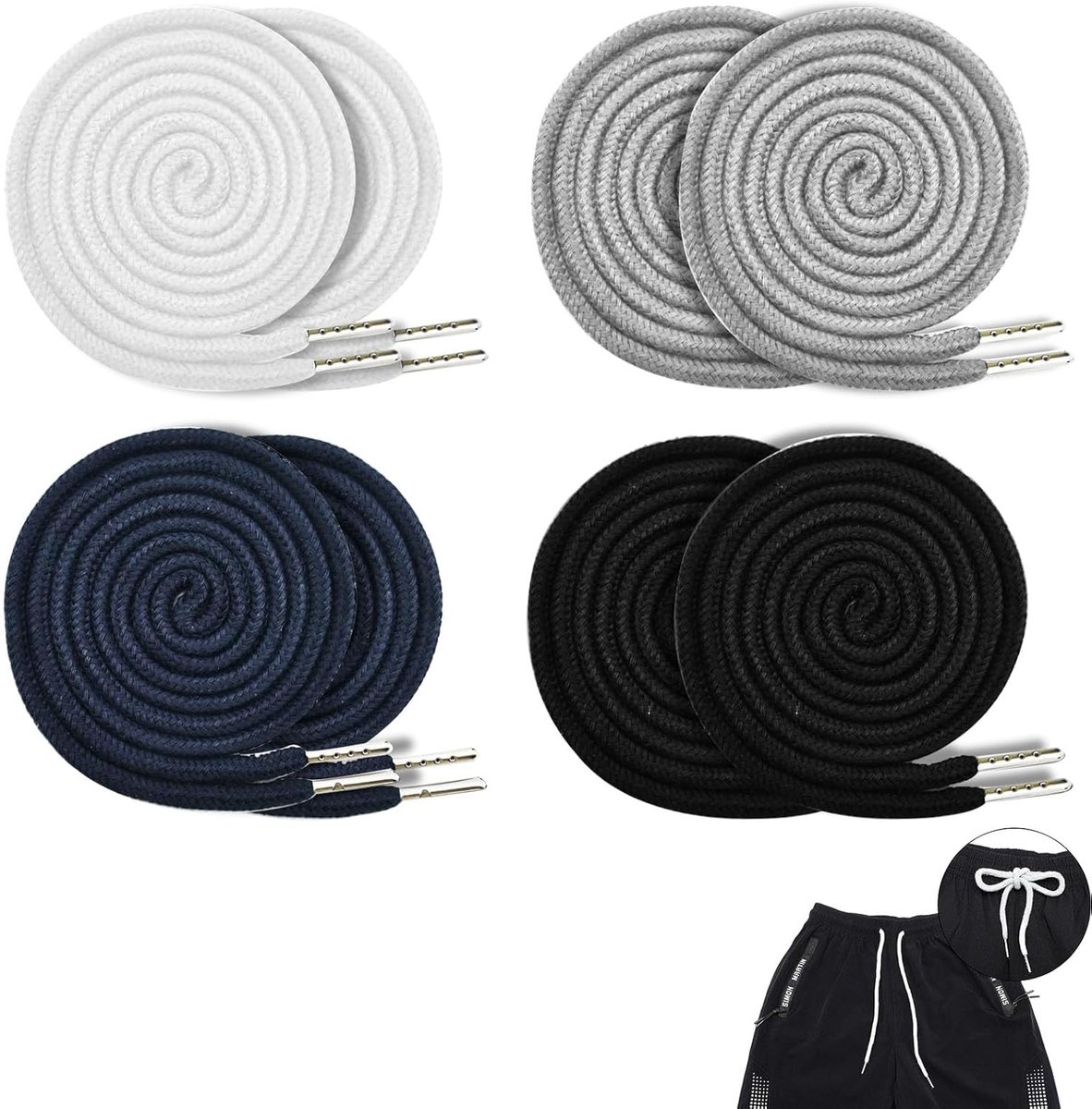 Joggingbroek trekkoord 130 cm - 8 stuks katoen - ademend en duurzaam - ideaal voor sweatpants - ShopVlot