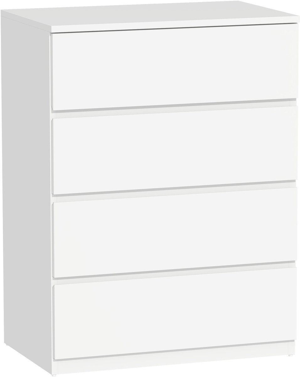 HOMCOM Ladekast - Spaanplaat - 60x40x80cm - Wit