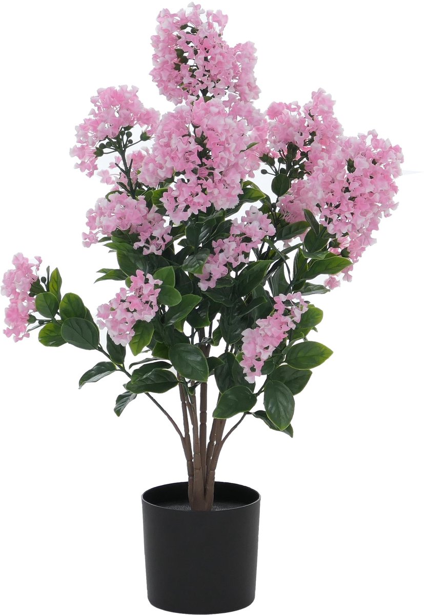 MCW Kunstsering MCW-Q87, kunstsering decoratieve plant, kunstboom, kunstplant, voor buiten, polyethyleen, 64x35x35 cm ~ roze